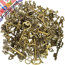 125pcs/Set Vintage Style Antique Mixed Skeleton Keys Furniture Cabinet Old Lock