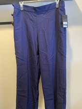 Nine West Woman Wide Leg Pull On Casual Comfort Waist Trouser XL Navy