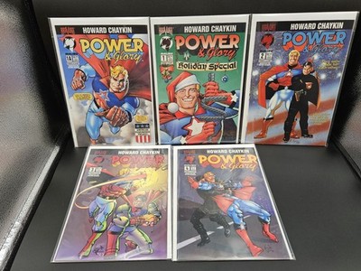 POWER & GLORY #1 2 3 4 & HOLIDAY SPECIAL#1 HOWARD CHAYKIN MALIBU 1994 SHIPS FREE
