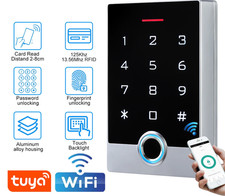 Tuya Smart WiFi Door Access Keypad 13.56MHz RFID Card Touch Screen Lock System