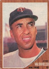 1962 Topps #339 Jose Valdivielso, VG (crease)
