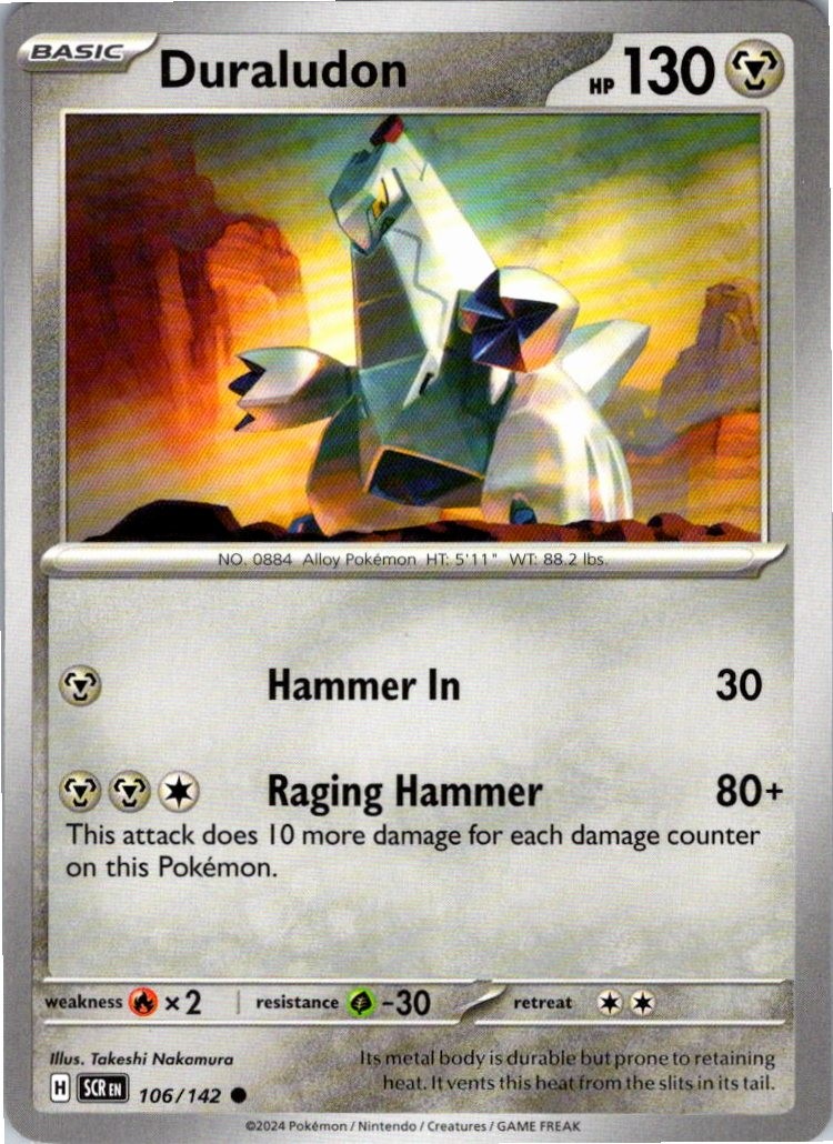 Duraludon 106/142 C Stellar Crown Pokemon NM