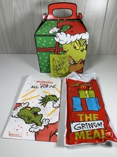 McDonald s Grinch Happy Meal Sealed Socks Grinch Salt Bag Box