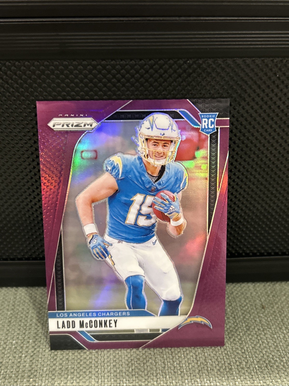 2024 Prizm Ladd McConkey #365 Purple /125 Chargers