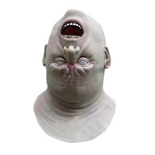 Scary Upside-Down Zombie Mask Full Head White Prop Halloween Party Cosplay Prank