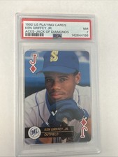 1992 US PLAYING CARD ACES JACK OF DIAMONDS KEN GRIFFEY JR PSA 7