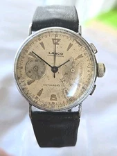 Extremely Rare LANCO LANGENDORF 3 Button LANDERON 47 Military Style Chronograph