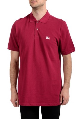 Burberry Brit Men's Raspberry Short Sleeve Polo Shirt US 2XL IT 56