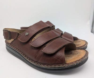 Finn Comfort Sylt Sandals Womens 39 Brown Leather Slingback Strap Summer Shoes 