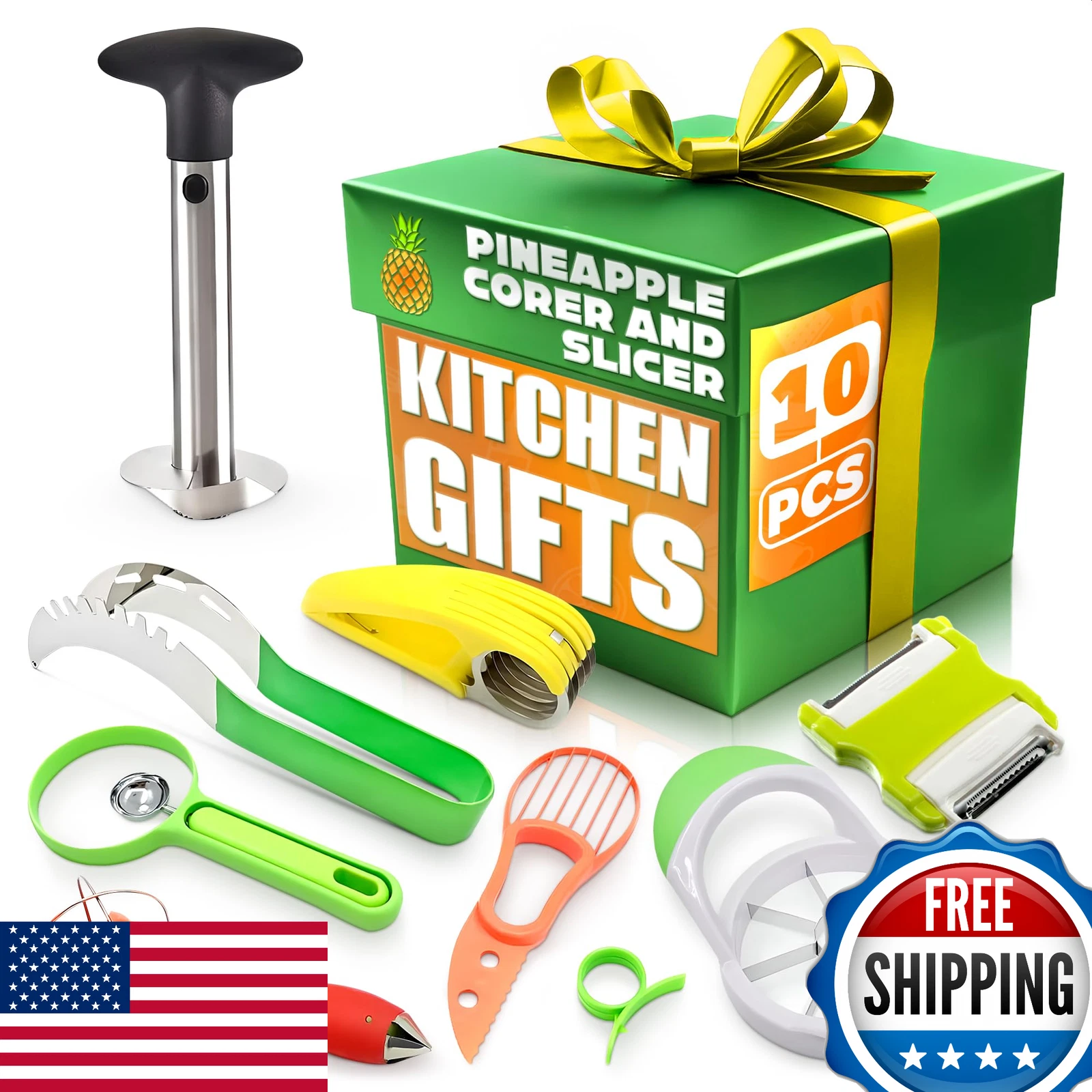 10 Pcs Pineapple Corer and Slicer Set – Sturdy, Sharp & Easy to Clean Pineapple