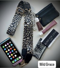 Wild Grace Detachable Animal Print Fashionable Strap Black Beige Women