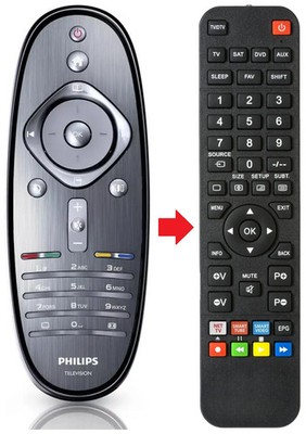 Fernbedienung passend für PHILIPS 46PFL7655K02 | 46PFL7665H/12