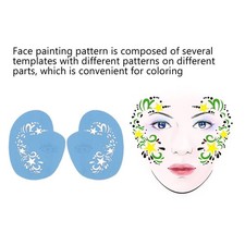 5pcs Face Paint Stencils Kit PET Reusable Painting Template Stencils