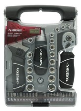 Stubby 46 Piece Ratchet and Wrench Set w/ Drive Sockets, Screwdriving Bits, a...