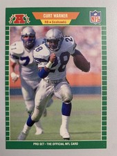 Curt Warner 1989 Pro Set Football Card #404 Seattle Seahawks NRMT FREE SHIPPING!