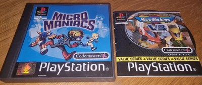 Micro Machines V3 + Micro Maniacs PS1 Sony Playstation 1 Codemasters