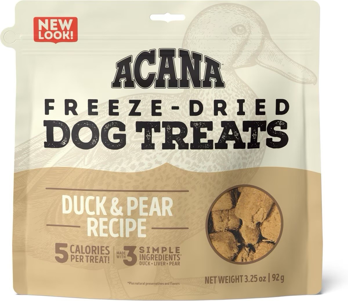 3.25oz ACANA Limited Ingredients Freeze Dried Dog Treats Duc
