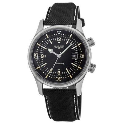 New Longines Legend Diver Automatic Automatic Black Men's Watch L3.774.4.50.0