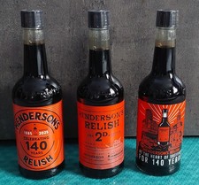 Hendersons Relish -  140 Years Sheffield Henderson's - 3 Limited Bottles