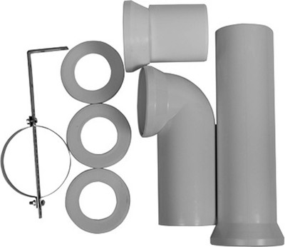 Vario connector set for horizontal and vertical outlet