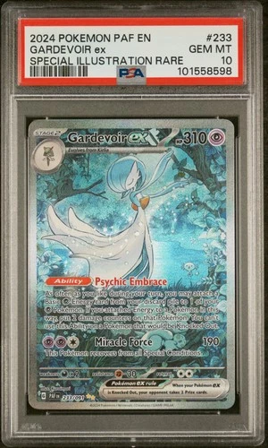 2024 POKEMON PALDEAN FATES SPECIAL ILLUSTRATION RARE #233 GARDEVOIR EX PSA 10