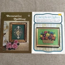 Lot Of 2 Vintage Decorative Quilling/Quillery Instruction Magazines, 1970’s