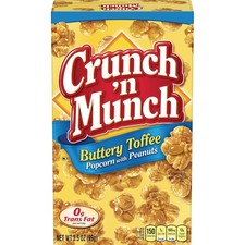 CRUNCH 'N MUNCH Buttery Toffee Popcorn with Peanuts, 3.5 Ounce (Pack of 12) 