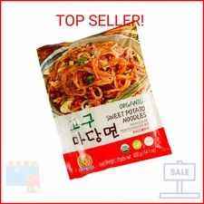 SUNGIVEN 14.11 Oz Organic Sweet Potato Glass Noodles, Korean Vermicelli Pasta Fo