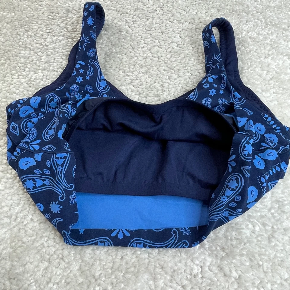 Aerie Offline Real Me Recharge Blue Bandana Paisley Print Womens XL - Image 4 of 4