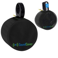 Black Waterproof 600D Marine Wake Tower Speaker Covers   Medium H 9.8