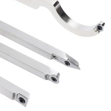 8 Piece Wood Turning Tool Set Stainless Steel Tungsten Carbide Inserts For