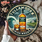 Vintage Irish Whiskey Themed Round Tin Metal Signs Home Décor 8x8
