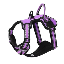 Adjustable Dog Harness Nylon No Pull Control with Large Handle Heavy Duty