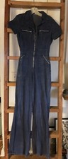 vintage denim bell bottom jumpsuit coveralls s/xs Boho Hippie