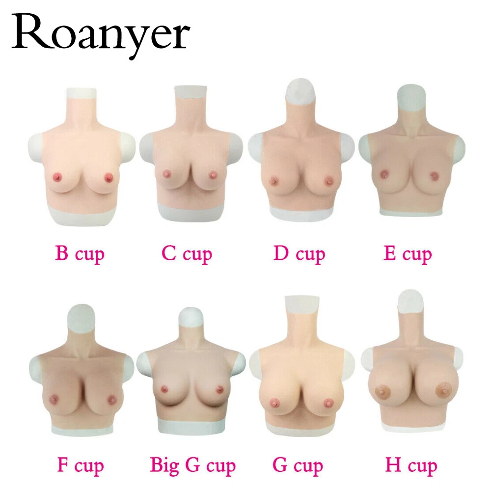 Roanyer B-H Cup Silicone Breast Forms Fake Boobs for Crossdresser