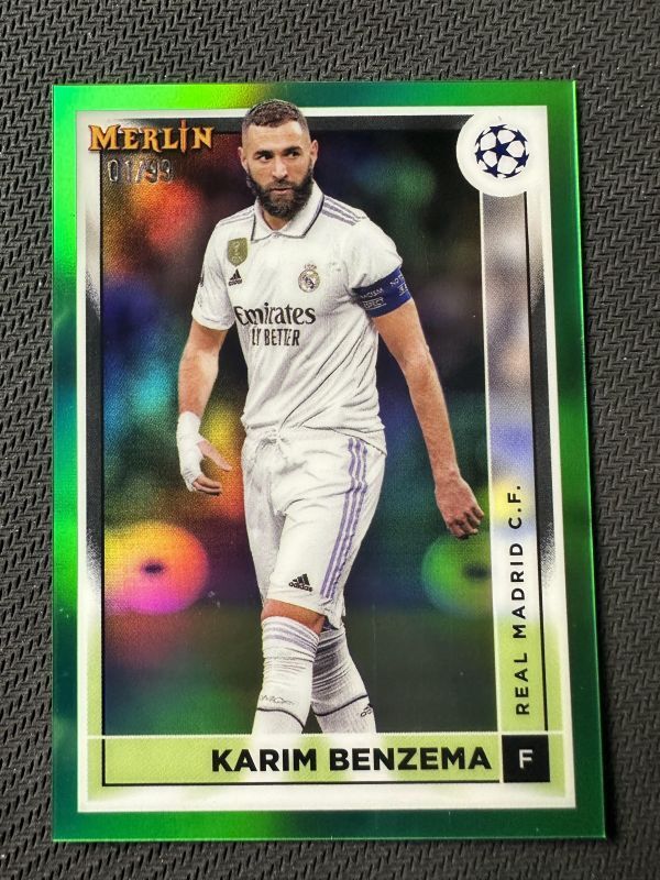 tky様　2023 Topps Merlin Benzema  Auto 2022-23 Topps UEFA Merlin Chrome Karim Benzema Neon Green