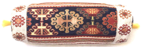 Nackenkissen Nackenrolle Rollkissen Kissen Blau Weiß Roll Pillow Cushion