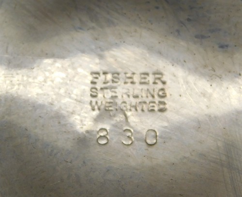 Vintage Sterling Silver Pair of Candle Holders by Fisher Pair Weigh 506 grams - Picture 2 of 9