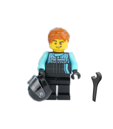 【T2ファクトリー・CarbonSchaft】 Lego Jaguar Panasonic GEN2 Driver 76898 Speed Champions Minifigure