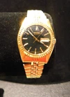 Vtg. Seiko Ladies 7N83-006M  Day Date yellow gold tone Watch New Battery 2/9