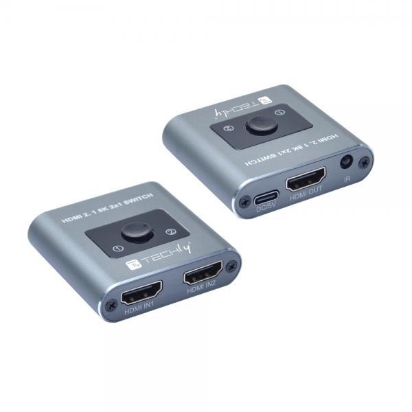 Techly Switch 2x1 HDMI 2.1 8K