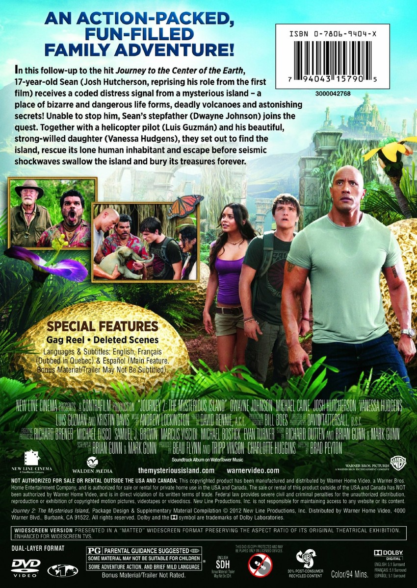 Journey 2: The Mysterious Island (DVD, 2012) for sale online