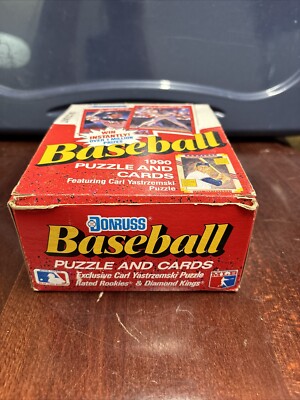 Donruss 1990 Baseball Puzzle and Cards Box Set Featuring Carl