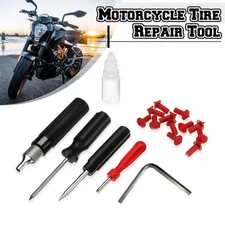 Motorcycle Bicycle Tire Wheel Tubeless Tyre Puncture Repair Tool Emergency Kit