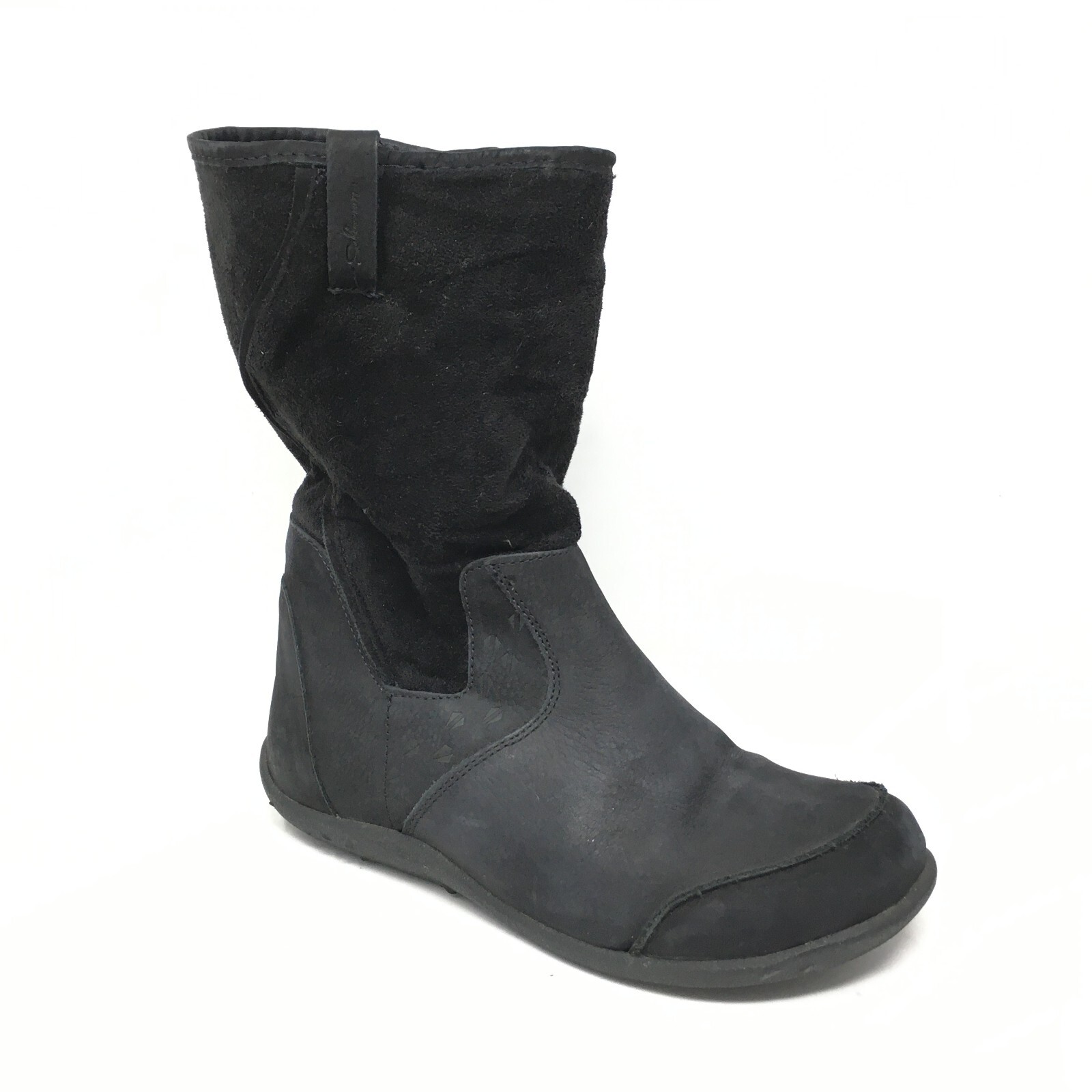 Stivali invernali Salomon scarpe da neve da donna taglia 7 5 neri in pelle isolati pull on