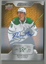 2023-24 UD Engrained ROOPE HINTZ On Card Auto Card #30 Dallas Stars