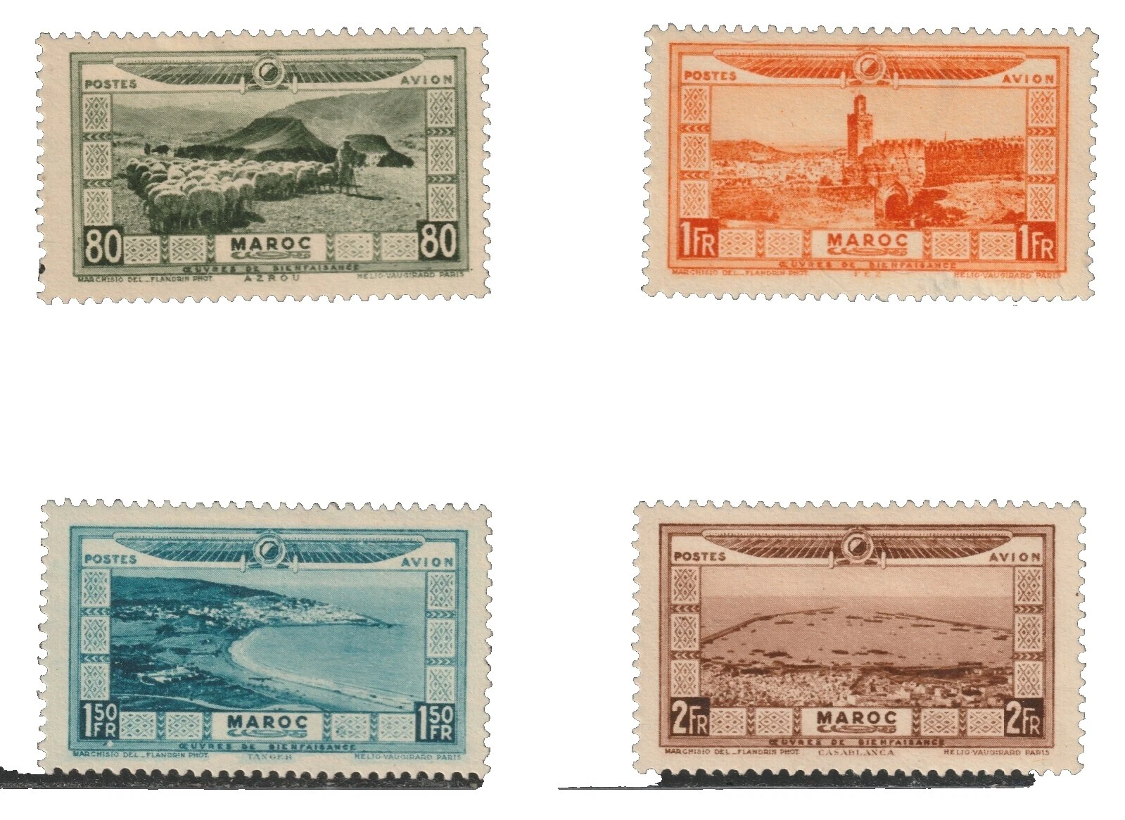 多色航空邮件邮票