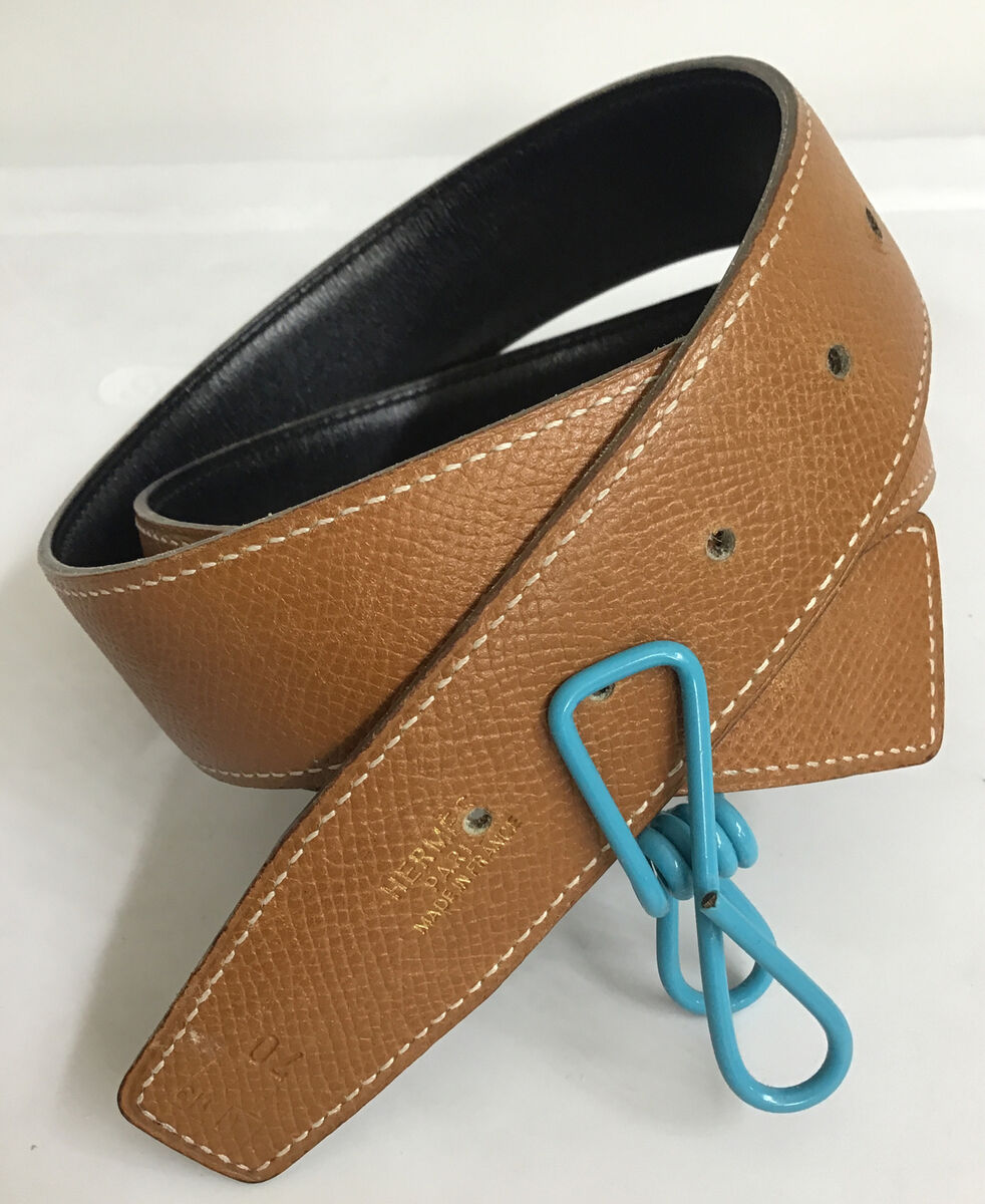 hermes leather belt strap Size 70 Brown /Black Measures 1.25 hermes leather belt strap Size 70 Brown /Black Measures 1.25