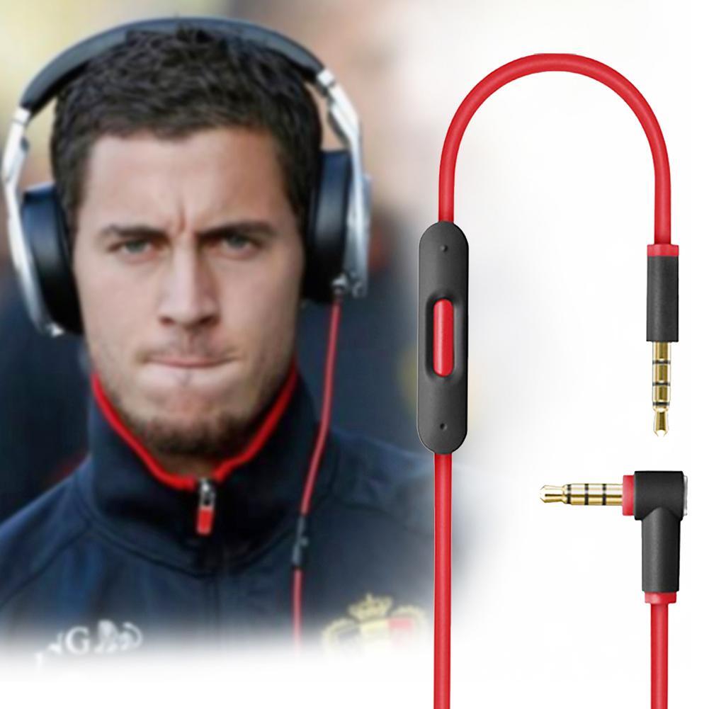 3.5mm Headset Cable Goldplated for Beats HD Studio Pro Mixr (Black+Red