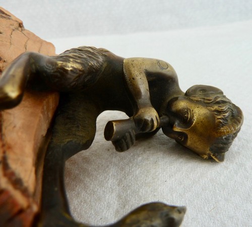 Figura de bronce vienés bronce pan fauno antiguo - Imagen 6 de 12